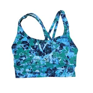 Lululemon Wunder Train Longline Bra Athletic Yoga Women Energy Blue Green